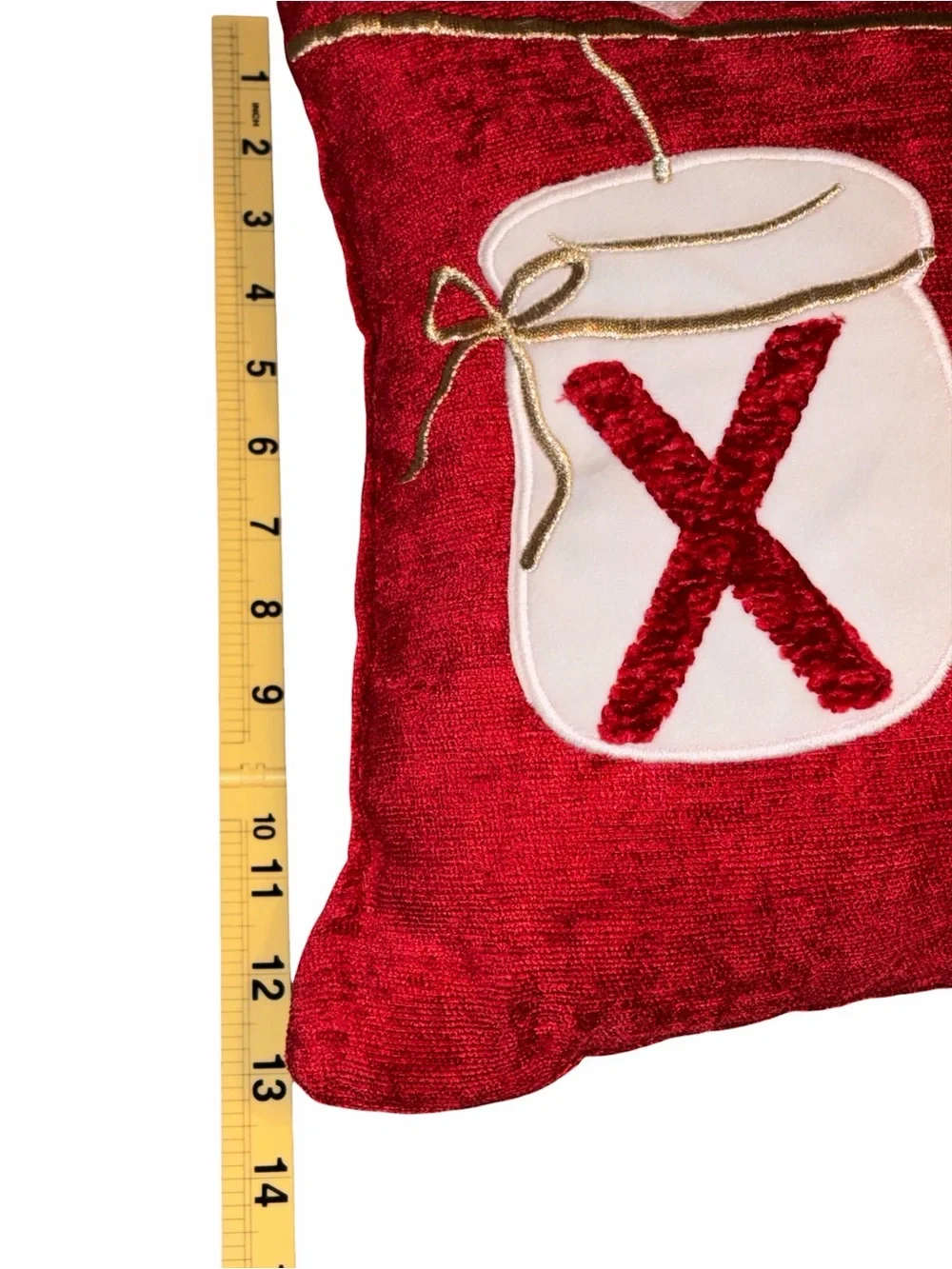 Festive Red XOXO Lumbar Pillow -
